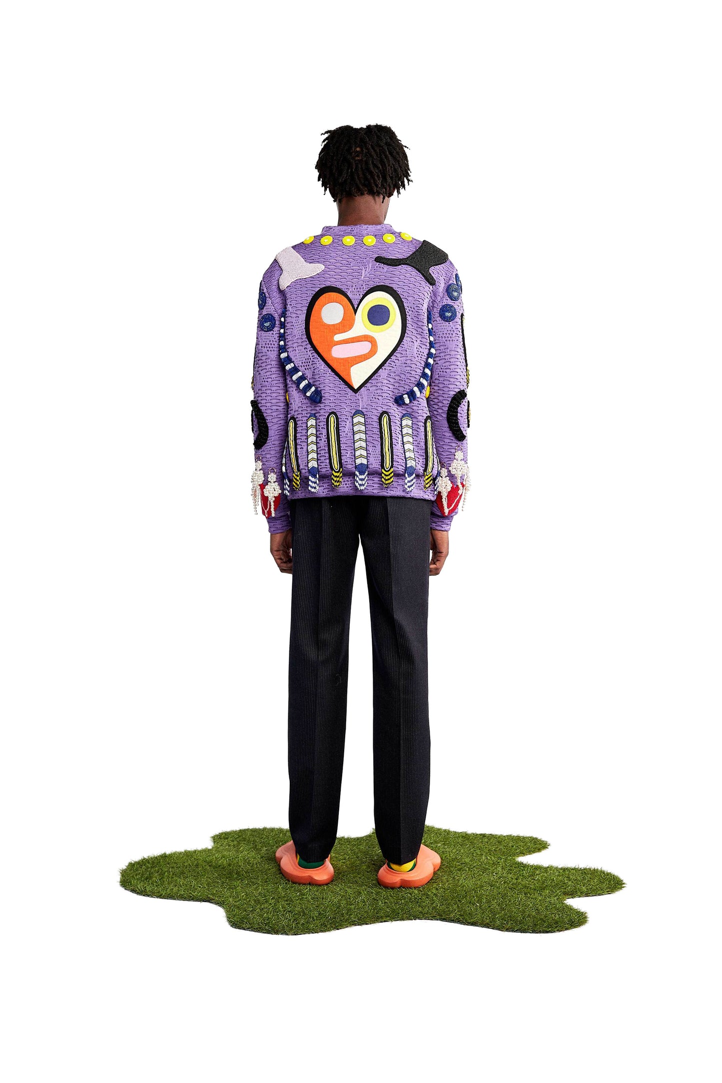 Emmy purple embellished sweater
